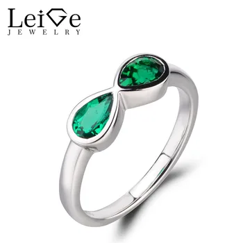 LeiGe Jewelry Emerald Wedding Rings Pear Shape Green Gemstone Rings May Birthstone Solid 925 Sterling Silver Double Stones Rings
LeiGe Jewelry Emerald Wedding Rings Pear Shape Green Gemstone Rings May Birthstone Solid 925 Sterling Silver Double Stones Rings