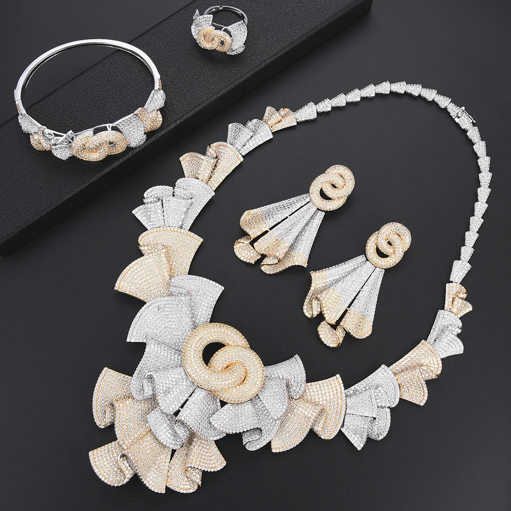 missvikki Luxury Noble Exquisite Romantic Bridal Wedding Jewelry Set Cubic Zirconia Women Bijoux Bangle Earrings Necklace Ring
missvikki Luxury Noble Exquisite Romantic Bridal Wedding Jewelry Set Cubic Zirconia Women Bijoux Bangle Earrings Necklace Ring