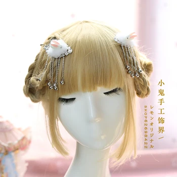 Light antique mink hair bulbs edge clamp soft sweet sister bell hairpin of rabbit hair clips, white hair bulbs tire to the clamp
Light antique mink hair bulbs edge clamp soft sweet sister bell hairpin of rabbit hair clips, white hair bulbs tire to the clamp