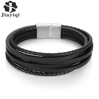 Jiayiqi Vintage Men Bracelet Genuine Leather Bracelet Stainless Steel Bracelets & Bangles For Male Jewelry Braid Rope Chain
Jiayiqi Vintage Men Bracelet Genuine Leather Bracelet Stainless Steel Bracelets & Bangles For Male Jewelry Braid Rope Chain