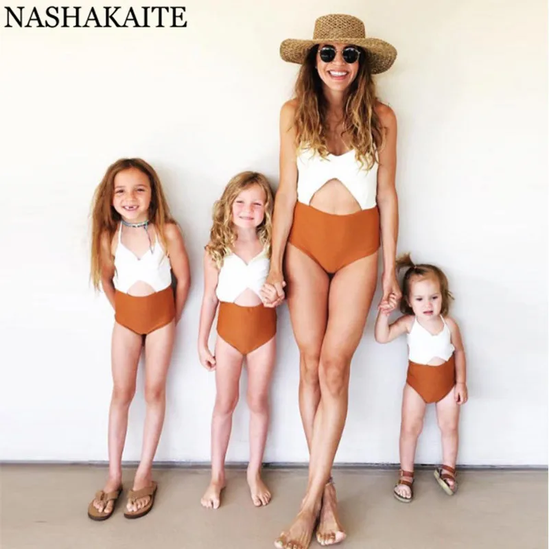 NASHAKAITE Mommy and me swimsuit Patchwork Waist Hold Sexy Swimwear Mom and Daughter Swimsuits Mother and Daughter Beachwear
NASHAKAITE Mommy and me swimsuit Patchwork Waist Hold Sexy Swimwear Mom and Daughter Swimsuits Mother and Daughter Beachwear