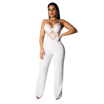 2019 Women Strapless Lace Patchwork Jumpsuit Backless Wide Leg Playsuit Deep V-Neck Overalls
2019 Women Strapless Lace Patchwork Jumpsuit Backless Wide Leg Playsuit Deep V-Neck Overalls