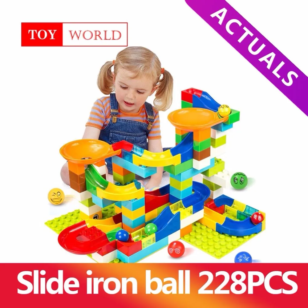 104-208PCS Marble Race Run Maze Ball Track Building Blocks Plastic Funnel Slide Big Size Bricks Compatible Legoed Duplo Blocks30
104-208PCS Marble Race Run Maze Ball Track Building Blocks Plastic Funnel Slide Big Size Bricks Compatible Legoed Duplo Blocks30