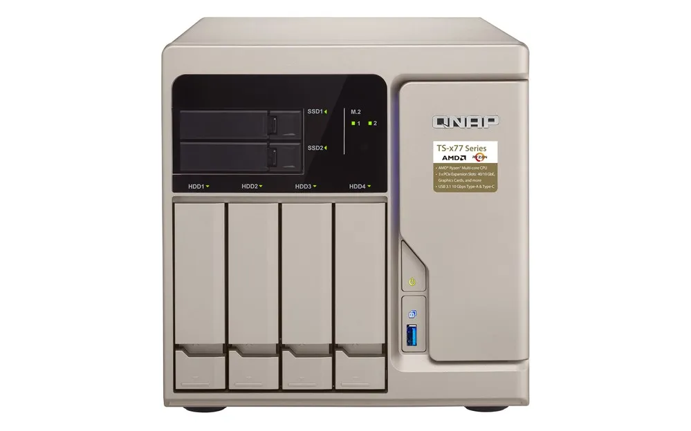QNAP TS-677, HDD,SSD, M.2,Serial ATA III, 2.5,3.5", 0, 1, 5, 6, 10, 50, 60, JBOD, FAT32,HFS+,NTFS,ext3,ext4, 3.2 GHz
QNAP TS-677, HDD,SSD, M.2,Serial ATA III, 2.5,3.5", 0, 1, 5, 6, 10, 50, 60, JBOD, FAT32,HFS+,NTFS,ext3,ext4, 3.2 GHz