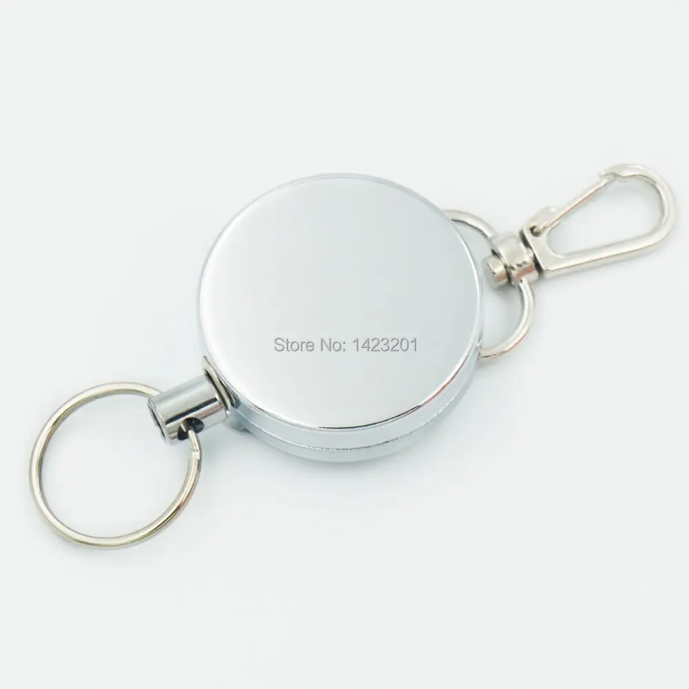 2 Pcs / Lot 40mm Reel Retractable Keyring Chain Pull Key ID Badge + Swivel Clips style B for Metal Rope lanyard Carabiner Clip
2 Pcs / Lot 40mm Reel Retractable Keyring Chain Pull Key ID Badge + Swivel Clips style B for Metal Rope lanyard Carabiner Clip