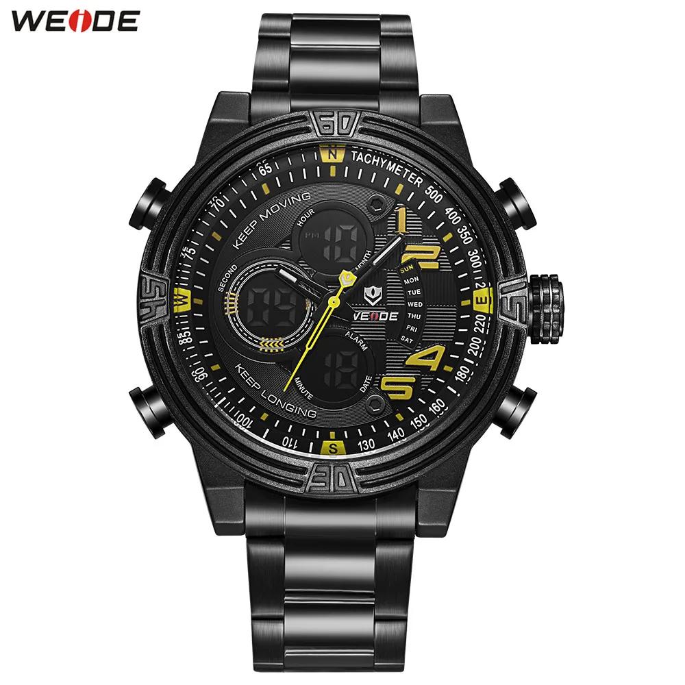 Fashion WEIDE Stopwatch Sport Watch Digital Quartz Watch Men LED Multiple Time Swimming Military Wristwatch Steel Band Relogios
Fashion WEIDE Stopwatch Sport Watch Digital Quartz Watch Men LED Multiple Time Swimming Military Wristwatch Steel Band Relogios