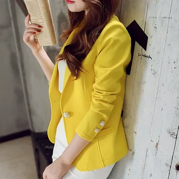 Women Formal Work Jackets Coat Spring Autumn Office Lady Leisure Slim Jacket Long Sleeve Blazers Button Suit
Women Formal Work Jackets Coat Spring Autumn Office Lady Leisure Slim Jacket Long Sleeve Blazers Button Suit