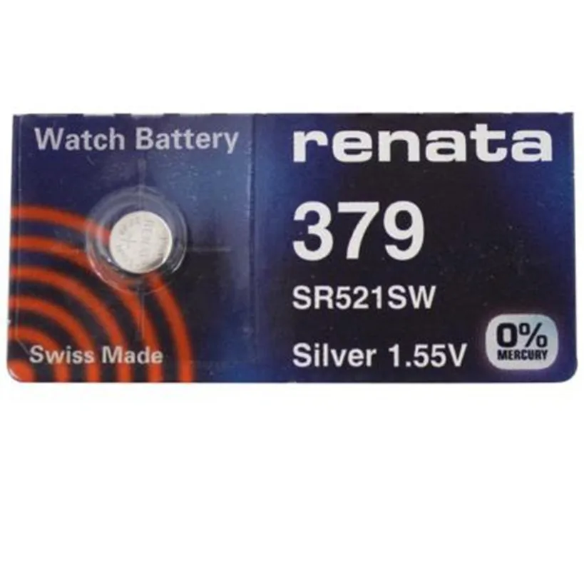 10Pcs/Lot renata Silver Oxide Watch Battery 379 SR521SW 521 1.55V 100% original brand renata 379 renata 521 battery
10Pcs/Lot renata Silver Oxide Watch Battery 379 SR521SW 521 1.55V 100% original brand renata 379 renata 521 battery