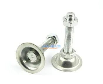 4 Pieces 38mm Base M10*60mm Adjustable Lathe Leg Articulating Leveling Feet