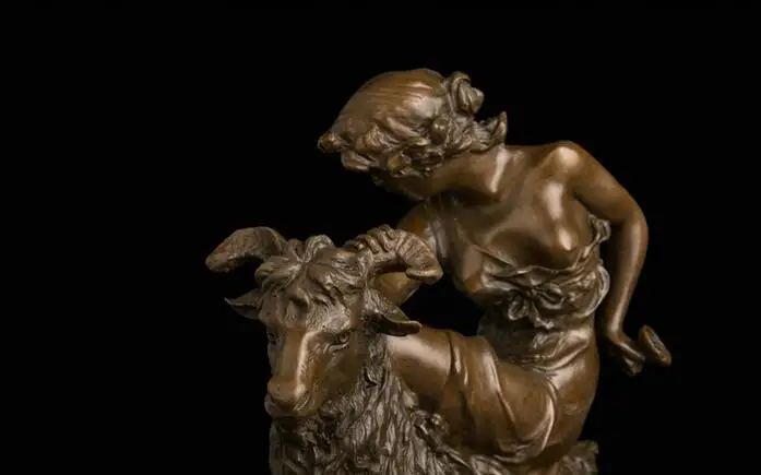 free Art Deco Sculpture Shepherdess Girl Ride Goat Nude Woman Bronze Statue Signed fast
free Art Deco Sculpture Shepherdess Girl Ride Goat Nude Woman Bronze Statue Signed fast