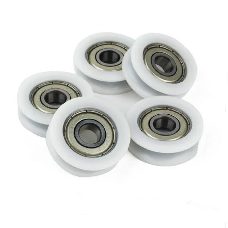 5 pcs 8*30*10mm Round Groove Nylon Pulley Wheels Roller U Groove pulley Ball Bearing embedded bearing 608ZZ
5 pcs 8*30*10mm Round Groove Nylon Pulley Wheels Roller U Groove pulley Ball Bearing embedded bearing 608ZZ