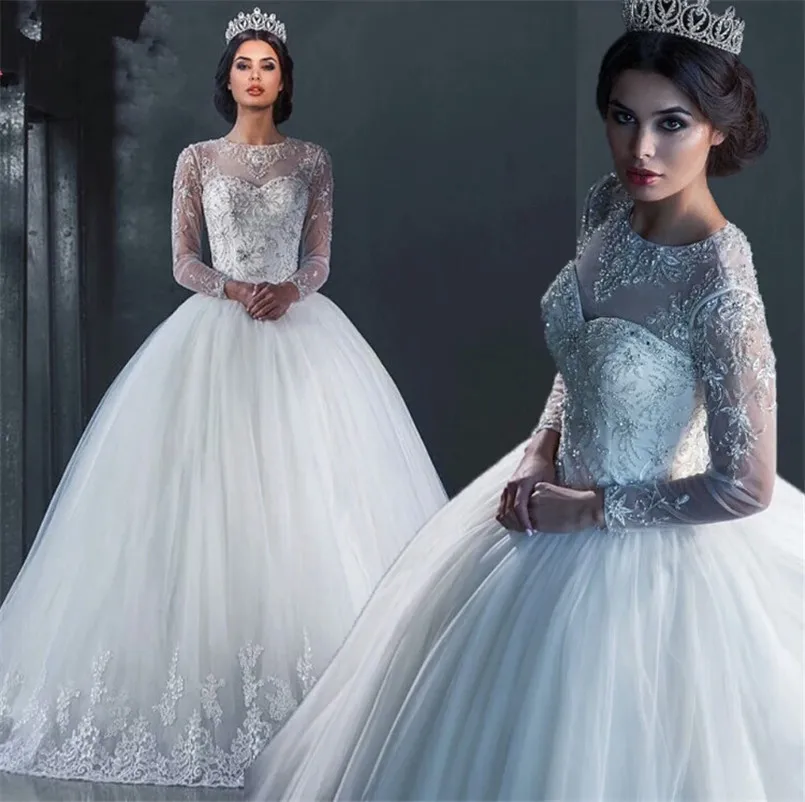 Luxury Sequin Beaded Muslim Arabic Bridal Dress Floor Length White Ivory Organza Tulle Wedding Gowns 2019 Brautkleid
Luxury Sequin Beaded Muslim Arabic Bridal Dress Floor Length White Ivory Organza Tulle Wedding Gowns 2019 Brautkleid