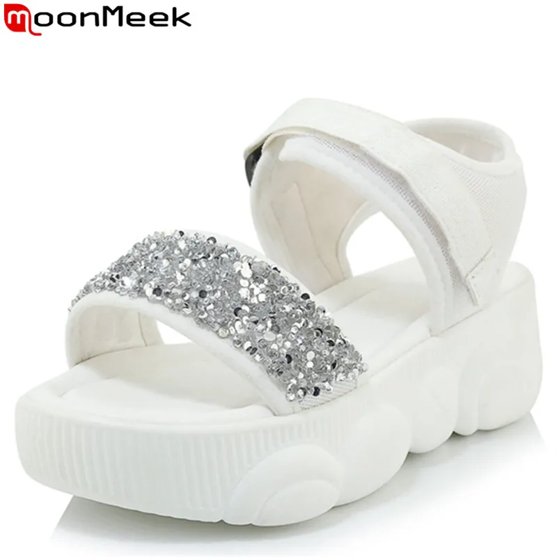 MoonMeek fashion new shoes woman comfortable summer sandals flat platform ladies shoes crystal casual women sandals 2019
MoonMeek fashion new shoes woman comfortable summer sandals flat platform ladies shoes crystal casual women sandals 2019