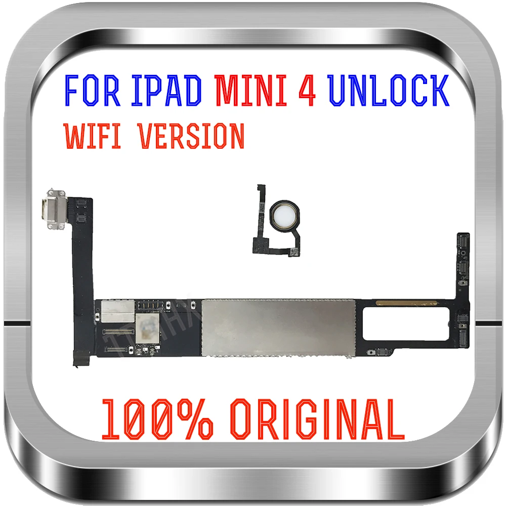 For iPad Mini 4 Motherboard WiFi Version Official Original Mainboard IOS System Factory Unlocked Logic Board for Ipad mini 4
For iPad Mini 4 Motherboard WiFi Version Official Original Mainboard IOS System Factory Unlocked Logic Board for Ipad mini 4