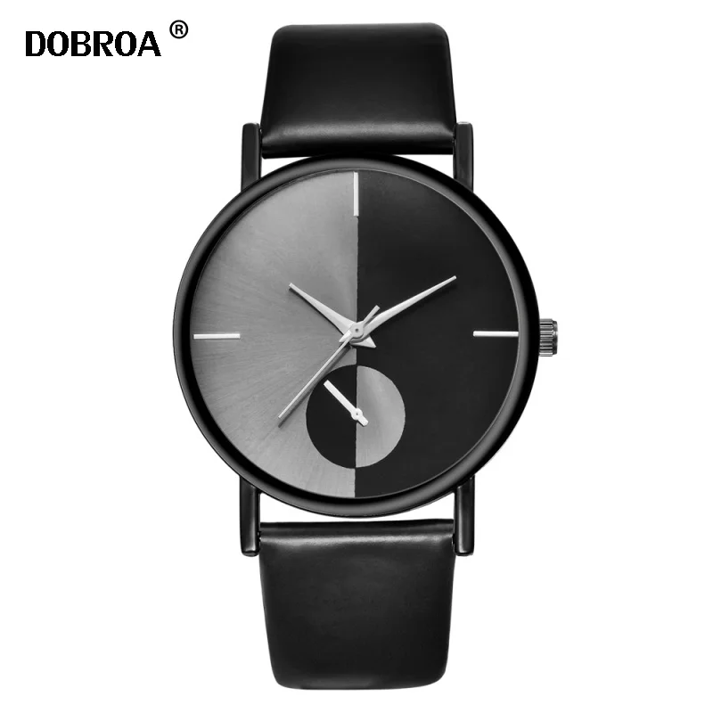 DOBROA Orologio Uomo Horloges Mannen Yin Yang Mesh Belt модные кожаные кварцевые наручные часы мужские и