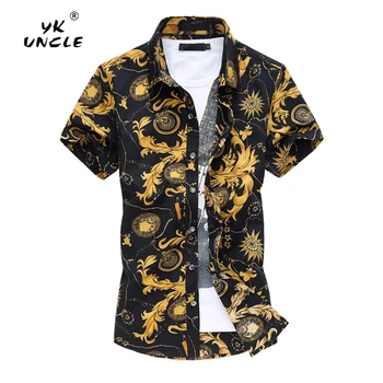 YK UNCLE Brand Men Shirt New Fashion Gold Floral Printing Casual Slim Fit Hawaiian Camisa Masculina Short Sleeved Shirts M-6XL
YK UNCLE Brand Men Shirt New Fashion Gold Floral Printing Casual Slim Fit Hawaiian Camisa Masculina Short Sleeved Shirts M-6XL