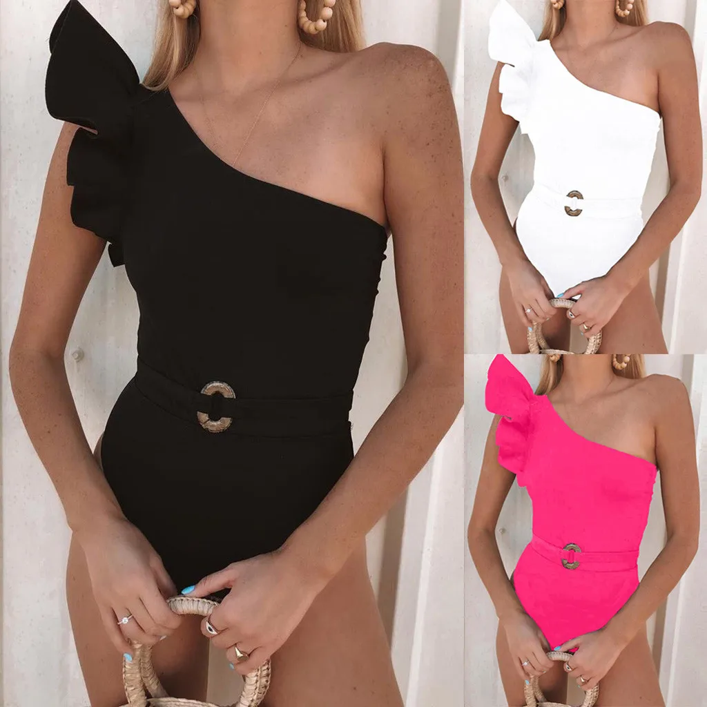Women Solid Ruffles One-Piece Push-Up Pad Swimwear Swimsuit Beachwear sexy badpak female swimsuit fused trikini swim suit pool
Women Solid Ruffles One-Piece Push-Up Pad Swimwear Swimsuit Beachwear sexy badpak female swimsuit fused trikini swim suit pool