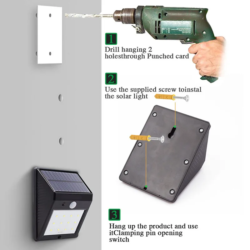 Simple Solar Wall Lamp Lights (9)