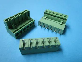 100 Pcs Close Straight 6 pin/way Pitch 5.08mm Screw Terminal Block Connector Green Color Pluggable Type With Straight pin 
100 Pcs Close Straight 6 pin/way Pitch 5.08mm Screw Terminal Block Connector Green Color Pluggable Type With Straight pin