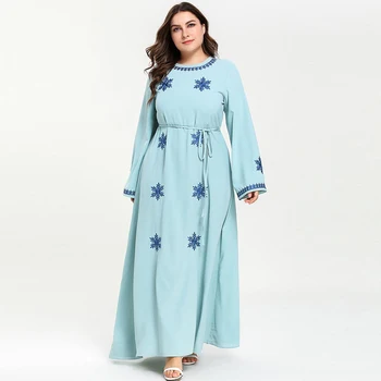 2019 Retro Muslim Dress Maxi Long Women Flare Sleeve Snowflake Appliqued Islamic Abaya Dress Clothes light blue yellow dark blue
2019 Retro Muslim Dress Maxi Long Women Flare Sleeve Snowflake Appliqued Islamic Abaya Dress Clothes light blue yellow dark blue