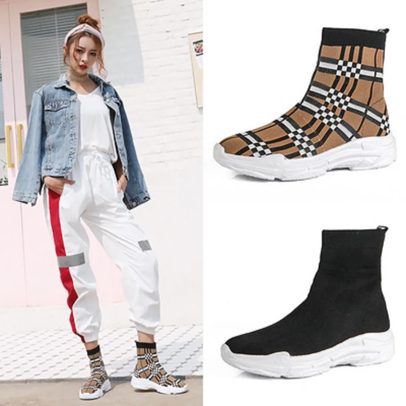 2018 autumn new sports shoes stretch socks shoes thick bottom old shoes flying woven women's shoes high to help casual shoes
2018 autumn new sports shoes stretch socks shoes thick bottom old shoes flying woven women's shoes high to help casual shoes
