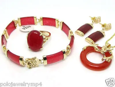 New Jewelry Red STONE Dragon Pendant Necklace Ring Bracelet Earring Set> plated watch wholesale Quartz stone CZ crystal
New Jewelry Red STONE Dragon Pendant Necklace Ring Bracelet Earring Set> plated watch wholesale Quartz stone CZ crystal