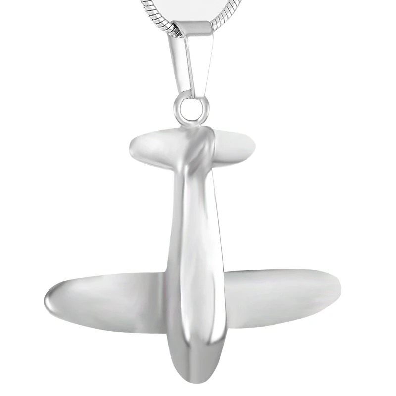 IJD9316 Silver Tone 316L Stainless Steel Plane Cremation Pendant Neckalce Ashes Holder Keepsake Memorial Urn Pendant for Kids
IJD9316 Silver Tone 316L Stainless Steel Plane Cremation Pendant Neckalce Ashes Holder Keepsake Memorial Urn Pendant for Kids