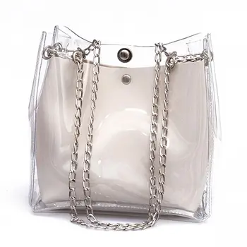 TFTP-Women Small Bucket Bags Plastic Transparent Totes Composite Chain Bag Female Mini Jelly Handbags White
TFTP-Women Small Bucket Bags Plastic Transparent Totes Composite Chain Bag Female Mini Jelly Handbags White
