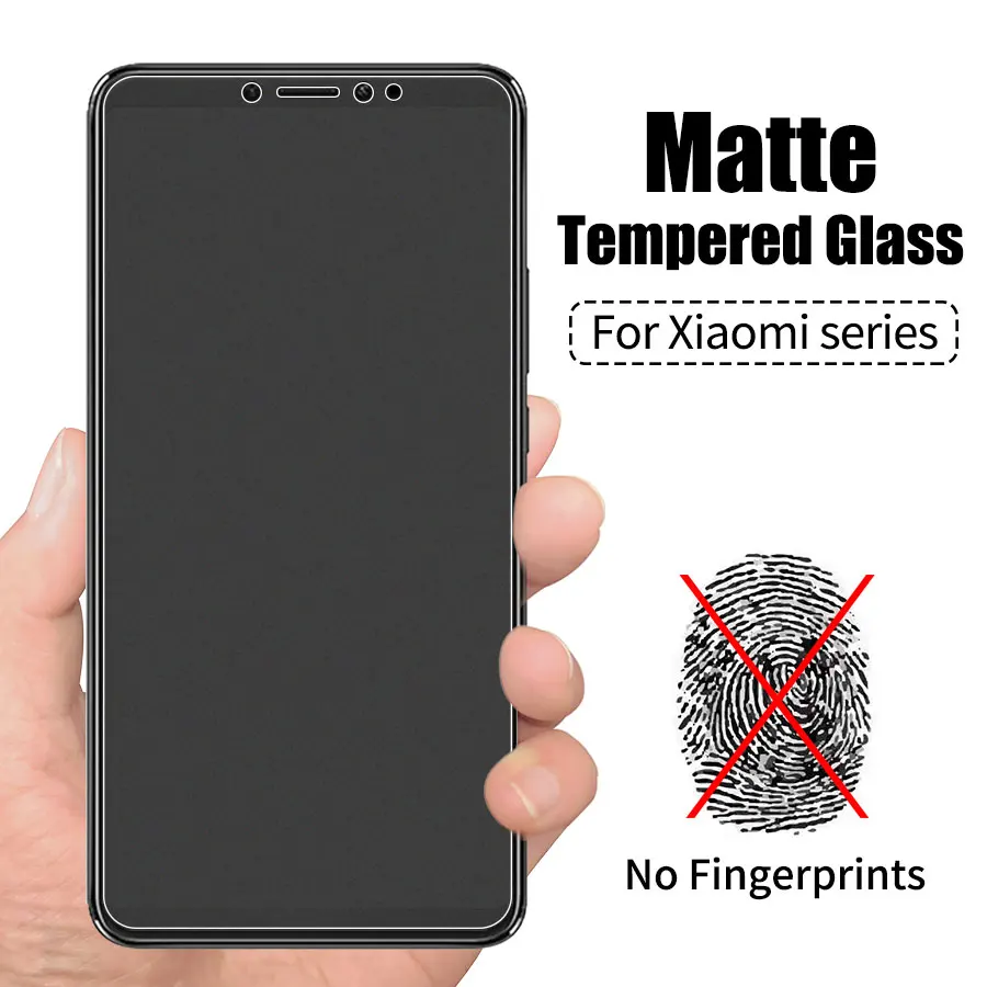 

No Fingerprint Matte Frosted Tempered Glass For Xiaomi Redmi K20 9T Pro Redmi Note 7 Screen Protector Protective Film Mi A3 9 SE