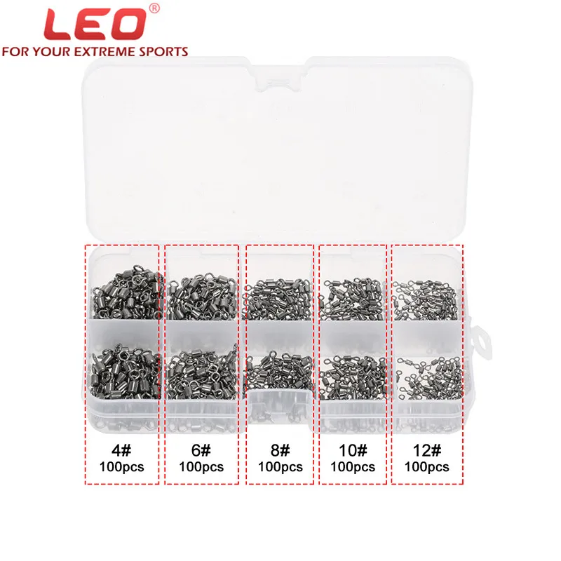 500pcs/ Box Stainless Steel Fishing Swivel Snap Ball Bearing Lock Rolling Swivel Connector hooked Snaps Pin Fishhook Tackle Kit
500pcs/ Box Stainless Steel Fishing Swivel Snap Ball Bearing Lock Rolling Swivel Connector hooked Snaps Pin Fishhook Tackle Kit