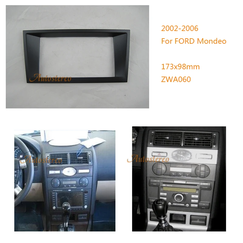 CARAV 11-060 2-DIN Marco de pl/ástico para Radio para Ford Mondeo 2002-2006