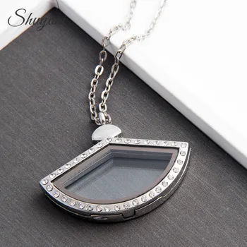 10pcs/lot Newest Living Glass Locket Rhinestone Sector Floating Locket with Chain Floating Locket Necklace
10pcs/lot Newest Living Glass Locket Rhinestone Sector Floating Locket with Chain Floating Locket Necklace