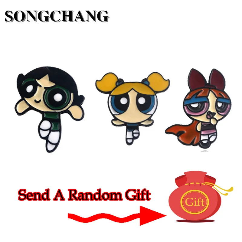 One Set 3 Unit Anime The Powerpuff Girls Brooches Cute Cartoon Image Blossom Bubbles Buttercup Pins Lapels Kids Gift Jewelry
One Set 3 Unit Anime The Powerpuff Girls Brooches Cute Cartoon Image Blossom Bubbles Buttercup Pins Lapels Kids Gift Jewelry