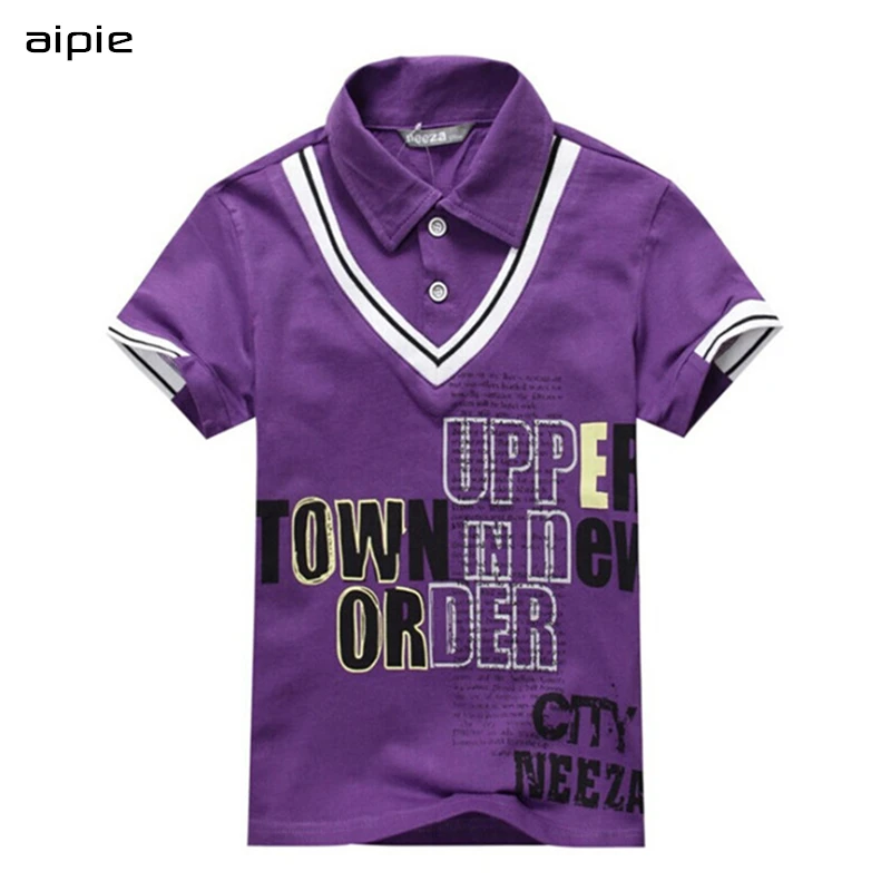 aipie Promotion Children Boys Polo Shirts Printing Letters Cotton Modal Short sleeved Polo-shirts For 5-10 years Kids
aipie Promotion Children Boys Polo Shirts Printing Letters Cotton Modal Short sleeved Polo-shirts For 5-10 years Kids