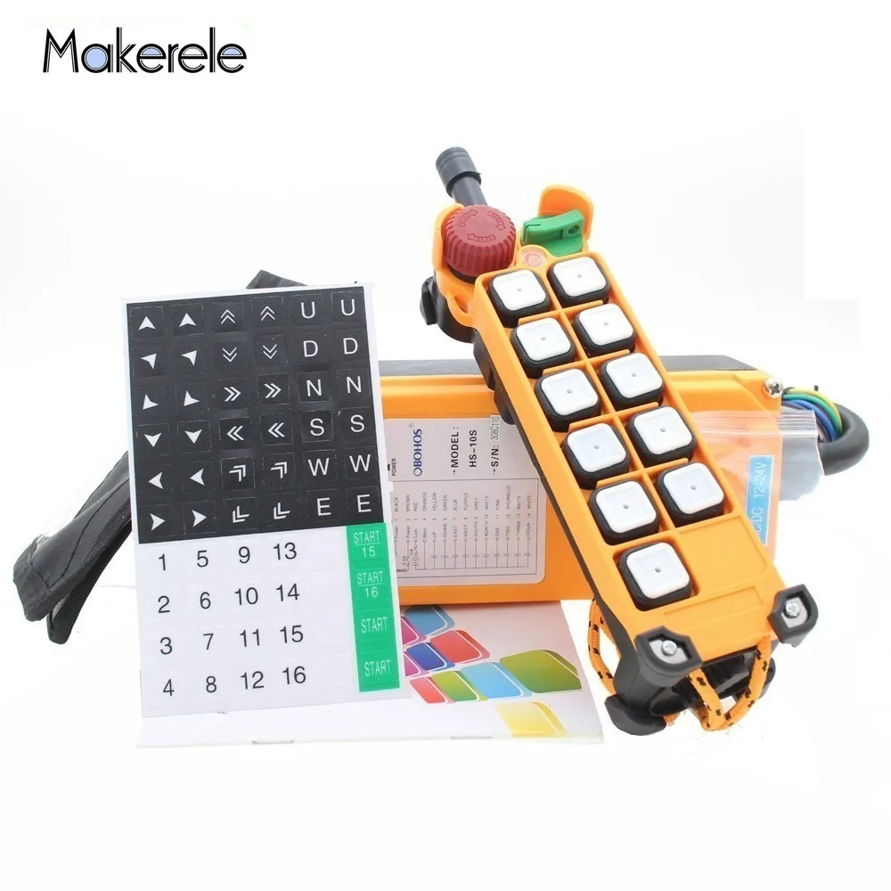 NEW DC12V/24V AC48V 220V Industrial Remote Controller Wireless Hoist Crane Control Lift Crane MKHS-10S 422.4-438MHz PA66 IP65
NEW DC12V/24V AC48V 220V Industrial Remote Controller Wireless Hoist Crane Control Lift Crane MKHS-10S 422.4-438MHz PA66 IP65