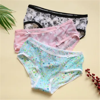 

2018 Brand Transparent Sexy Girl Underwear Panties For Kids Calcinha Infantil Low Wasit Seamless Young Girls Panties Lingerie