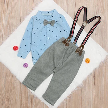 Little Gentleman Newborn Baby Boys Clothes Long Sleeve Star Printed Bow Romper Bodysuit Tops+Overalls Bib Pant 2Pcs Clothing Set
Little Gentleman Newborn Baby Boys Clothes Long Sleeve Star Printed Bow Romper Bodysuit Tops+Overalls Bib Pant 2Pcs Clothing Set
