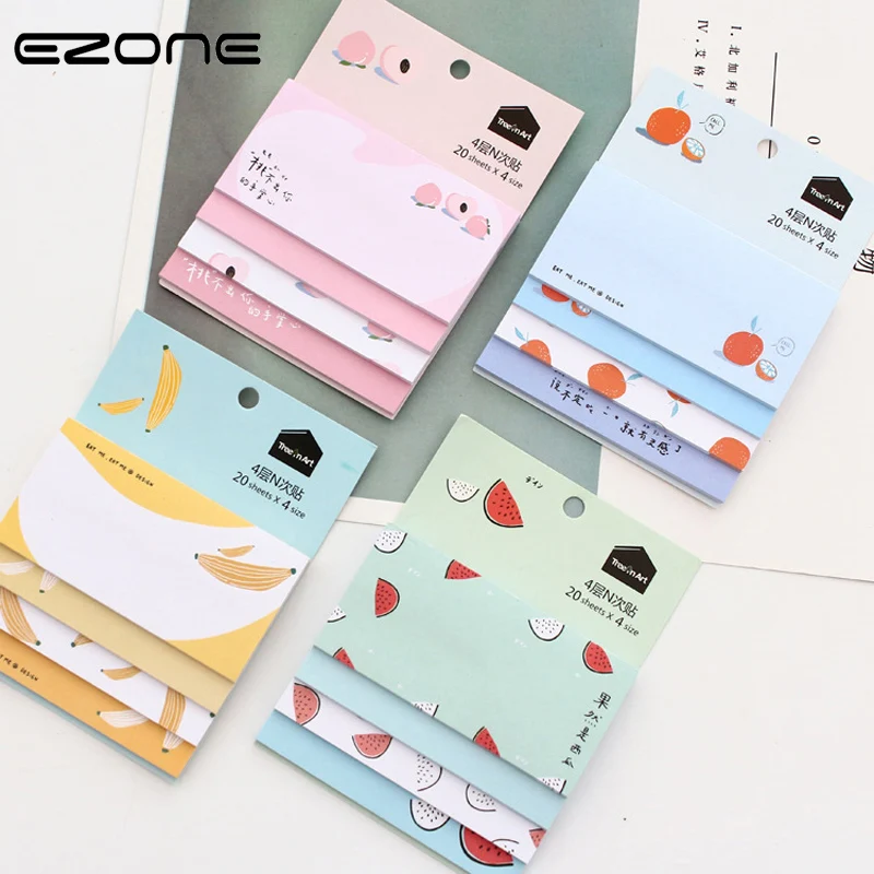 EZONE 4 Style Sticky Note Cute Lemon/Peach/Banana/Watermelon Printed Memo Pad N Time Sticker Bookmark Students Planner Agenda
EZONE 4 Style Sticky Note Cute Lemon/Peach/Banana/Watermelon Printed Memo Pad N Time Sticker Bookmark Students Planner Agenda