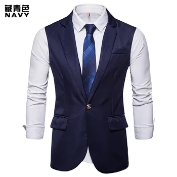New Men Brand Clothing Blazer Masculino 2020 Spring Sleeveless Suit Fashion Casual Suitable Youth Solid Color Terno Coat
New Men Brand Clothing Blazer Masculino 2020 Spring Sleeveless Suit Fashion Casual Suitable Youth Solid Color Terno Coat