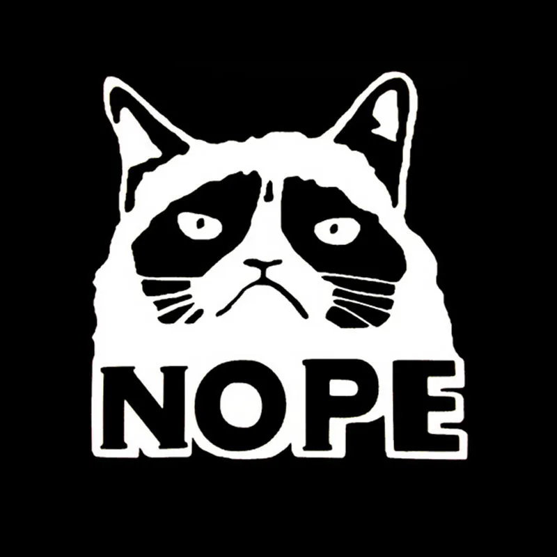11.5*11.5CM GRUMPY CAT NOPE Pet Cat Reflective Car Stickers And Decals Motorcycle Auto Accessories Black/Silver C1-0086
11.5*11.5CM GRUMPY CAT NOPE Pet Cat Reflective Car Stickers And Decals Motorcycle Auto Accessories Black/Silver C1-0086