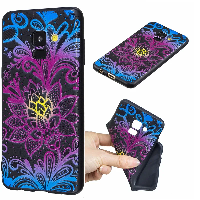 Silicon Phone Case For Samsung Galaxy A6 A8 A7 A750 J4 J6 J8 2018 J5 Black Butterfly Cases For Samsung S8 S9 Note9Soft TPU Cover (12)
