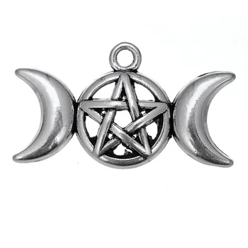 50PCS Silver Viking Moon Six-pointed Star Symbol Jewelry Pendant Accessories For Bracelet&Necklace DIY Handmade Jewelry
50PCS Silver Viking Moon Six-pointed Star Symbol Jewelry Pendant Accessories For Bracelet&Necklace DIY Handmade Jewelry