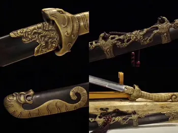 Hand-folded steel-covered earth burning blade Chinese sword high quality winding rope handle scimitar
Hand-folded steel-covered earth burning blade Chinese sword high quality winding rope handle scimitar