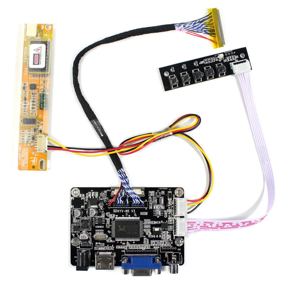 Плата контроллера HD MI VGA AV LCD, KYV-N5 V3 для 15,4 дюймов N154C1-L02 LP154WP1 17 дюймов LTN170X2 B170PW01 1440x900, ЖК-экран
Плата контроллера HD MI VGA AV LCD, KYV-N5 V3 для 15,4 дюймов N154C1-L02 LP154WP1 17 дюймов LTN170X2 B170PW01 1440x900, ЖК-экран