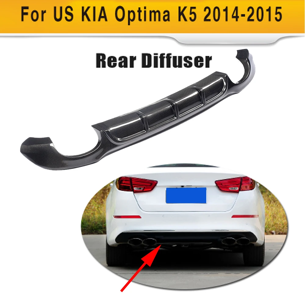 

Carbon Fiber Car rear bumper lip diffuser for US KIA Optima K5 2014 2015 JC styling