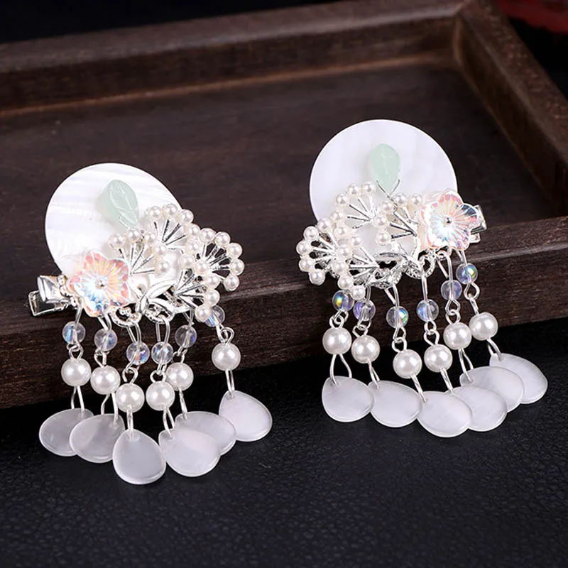 FORSEVEN Vintage Chinese Pearl Floral Conch Hair Pins Tiaras Hair Jewelry Tassel Hairpins Headpiece Bridal Hair Accessories JL
FORSEVEN Vintage Chinese Pearl Floral Conch Hair Pins Tiaras Hair Jewelry Tassel Hairpins Headpiece Bridal Hair Accessories JL