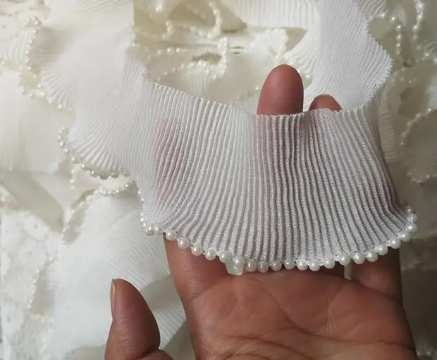 6 см ширина Горячая Вышивка Белый цветок тюль кружевная ткань отделка Лента