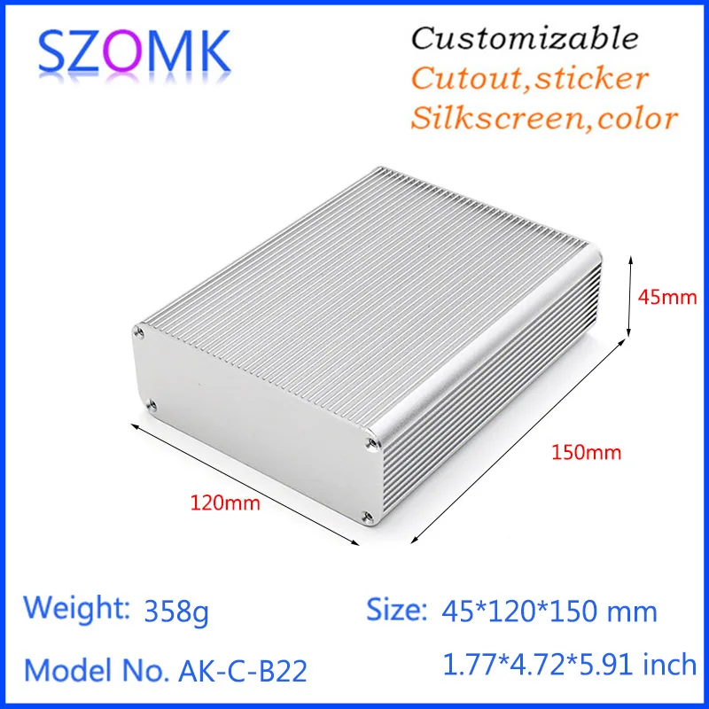 1 piece free shipping silver color aluminium box for electronic project 45(H)x120(W)x150(L) mm electronic metal enclosure
1 piece free shipping silver color aluminium box for electronic project 45(H)x120(W)x150(L) mm electronic metal enclosure