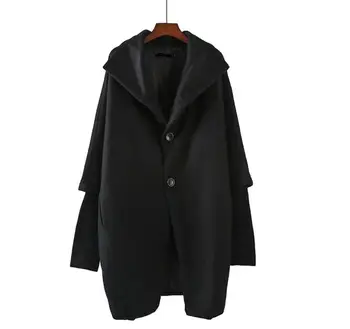 Autumn/winter man black baggy overcoat han edition hair stylist designer irregular medium long coat. S-5XL!!
Autumn/winter man black baggy overcoat han edition hair stylist designer irregular medium long coat. S-5XL!!
