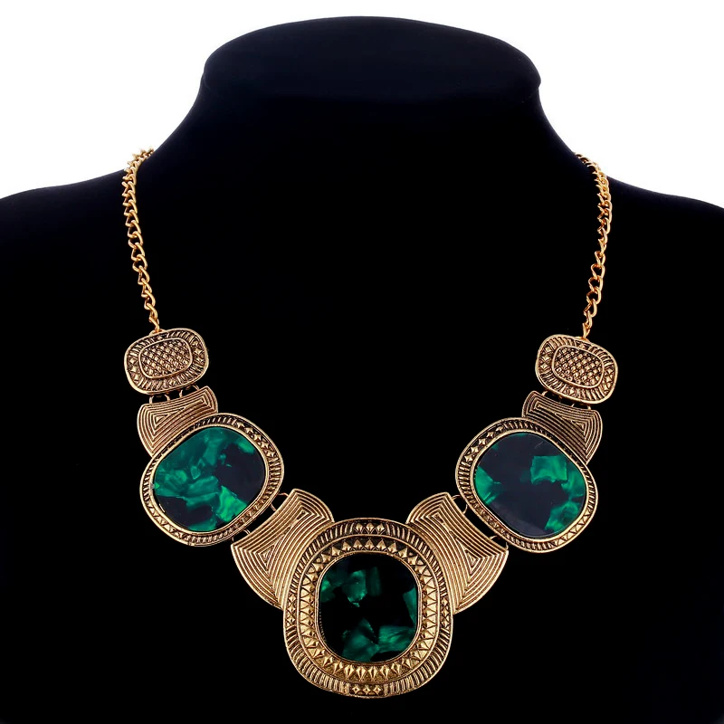 Multi Colors Maxi Choker Necklace Gold/Silver/Bronze Plated Retro Geometry Design Pendant&Necklace Ethnic Collares Women Jewelry
Multi Colors Maxi Choker Necklace Gold/Silver/Bronze Plated Retro Geometry Design Pendant&Necklace Ethnic Collares Women Jewelry